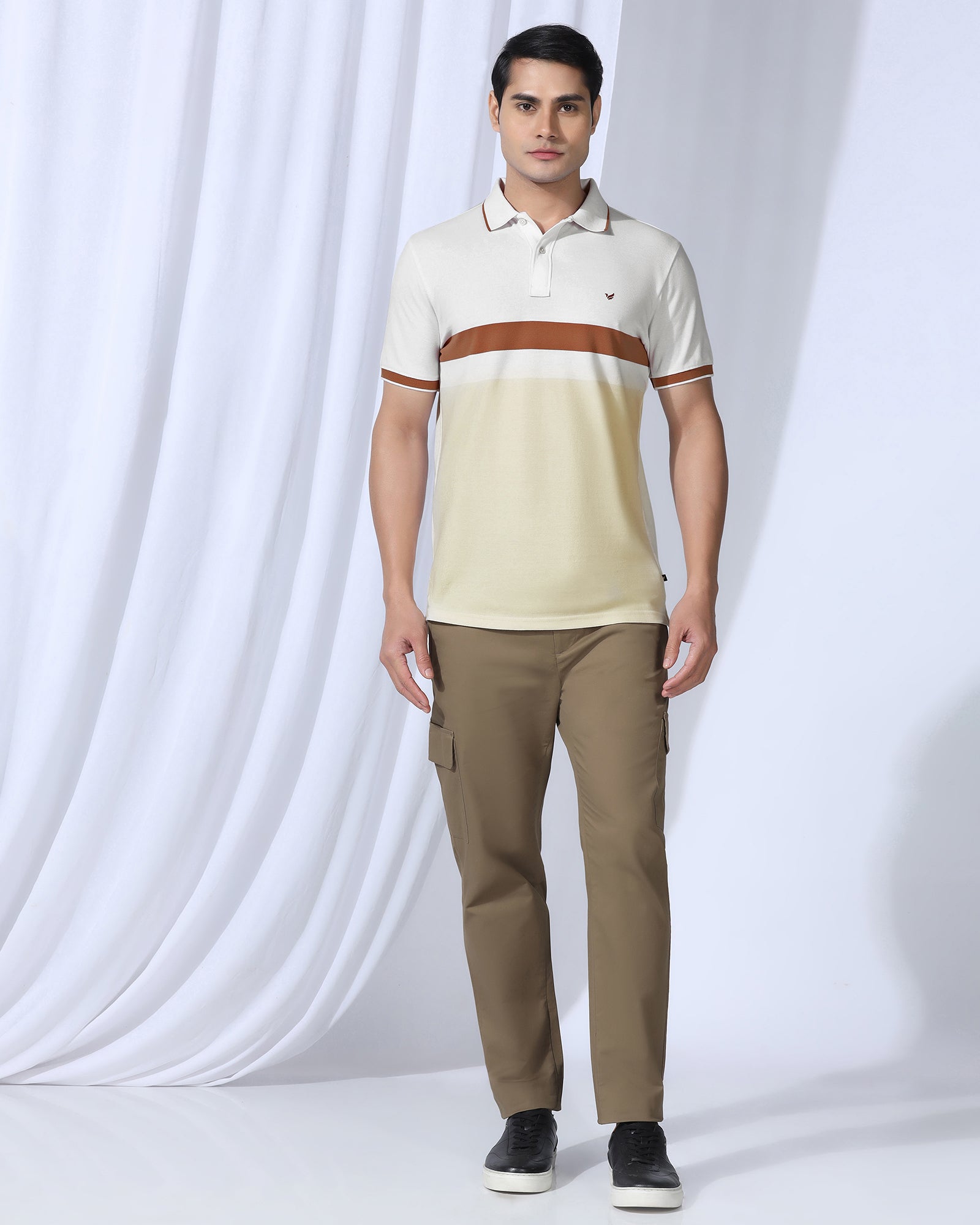 Polo White Stripe T-Shirt - Oriono