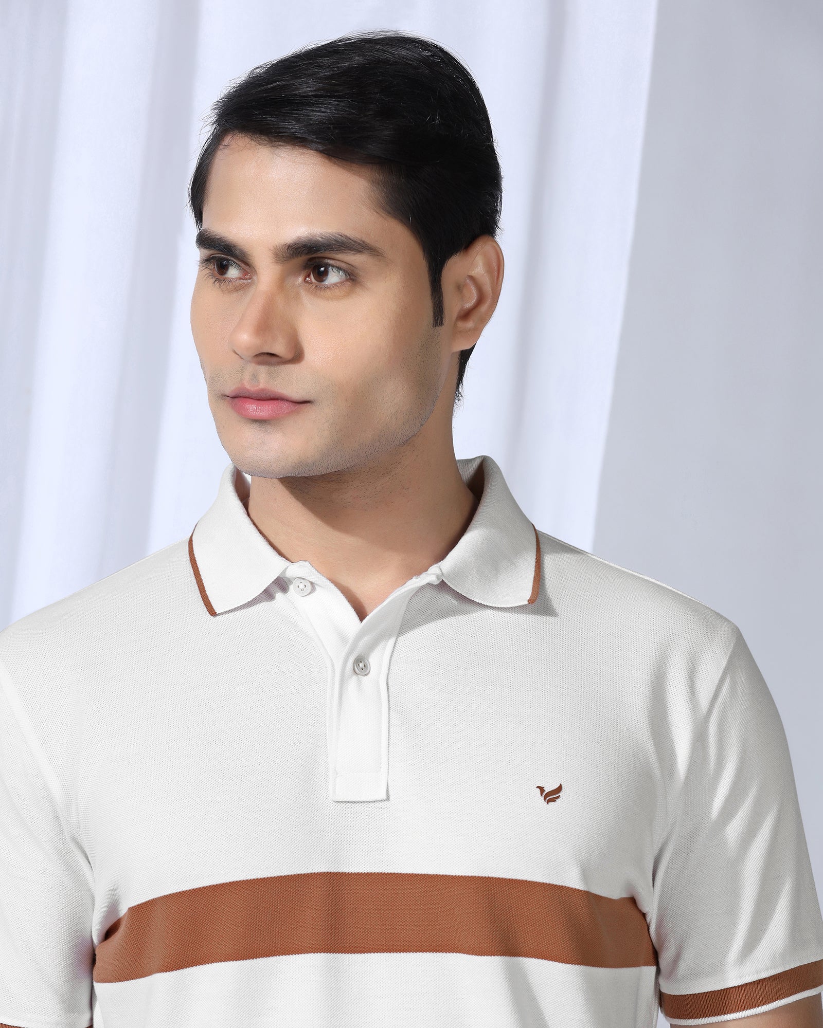 Polo White Stripe T-Shirt - Oriono