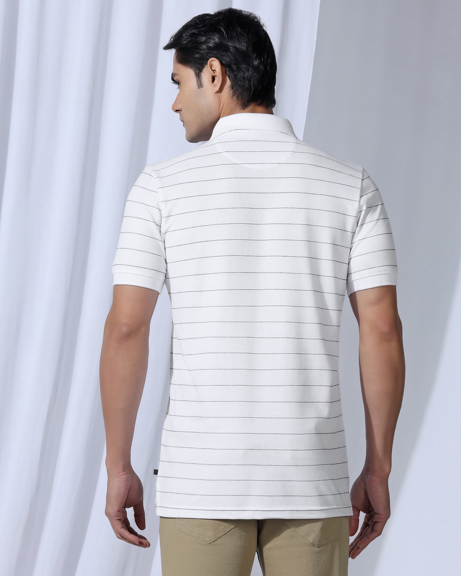 Polo White Stripe T-Shirt - Willow