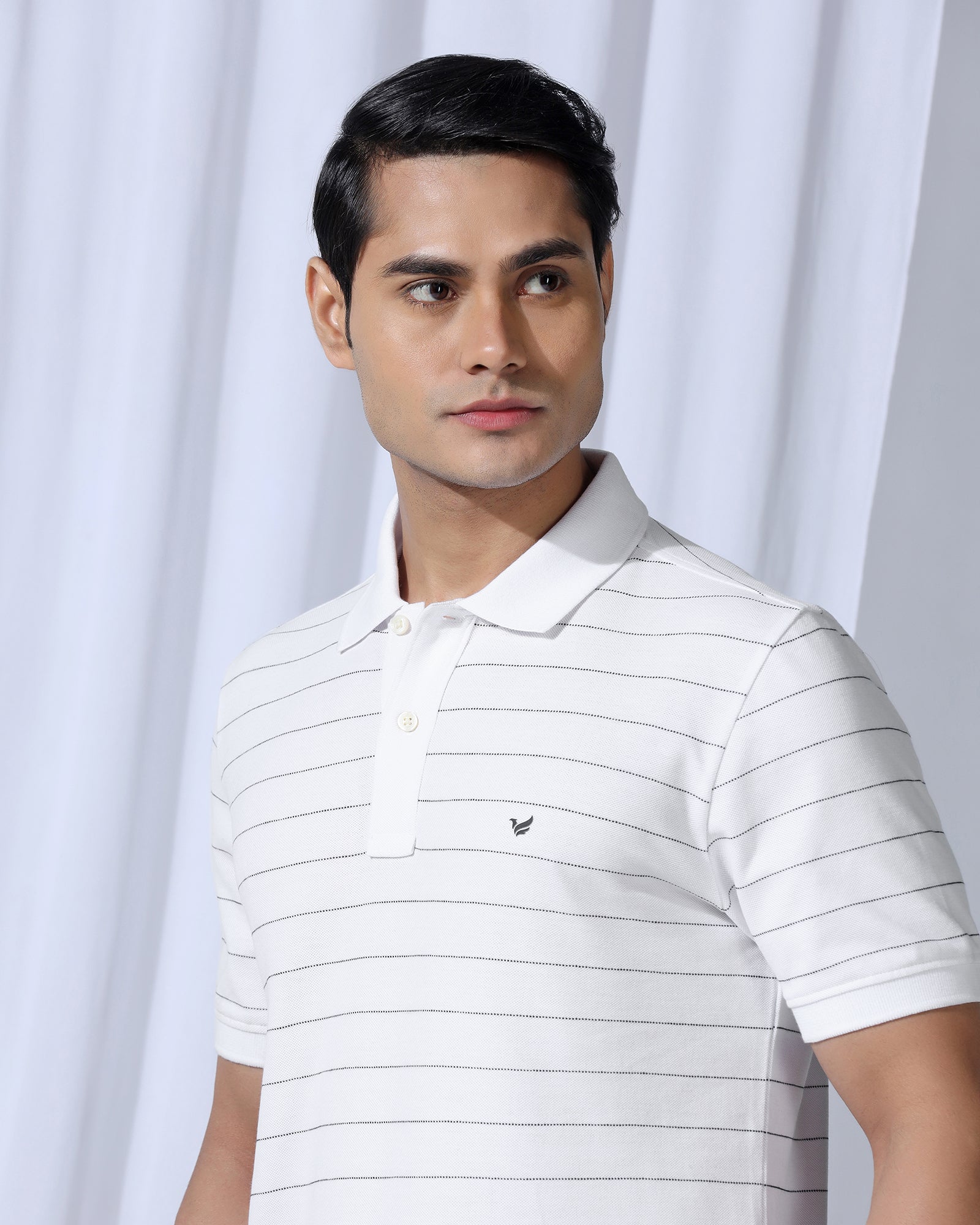 Polo White Stripe T-Shirt - Willow