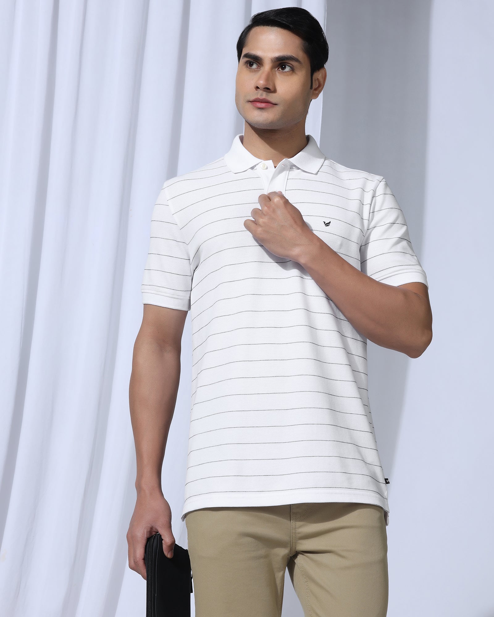 Polo White Stripe T-Shirt - Willow