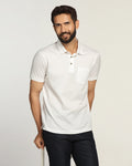 Polo White Textured T-Shirt - Blade
