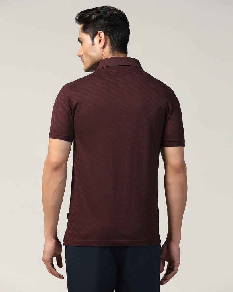 Polo Wine Structure T-Shirt - Hydra