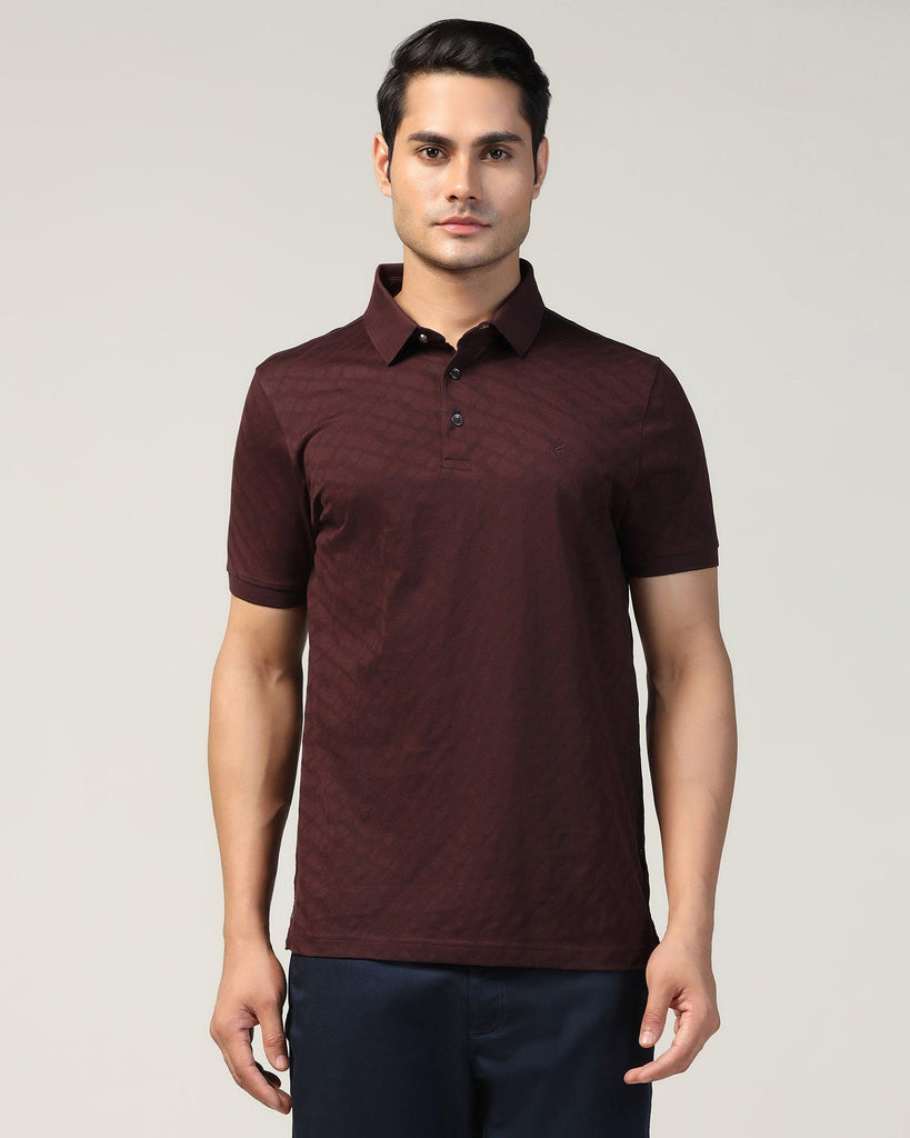 Polo Wine Structure T-Shirt - Hydra