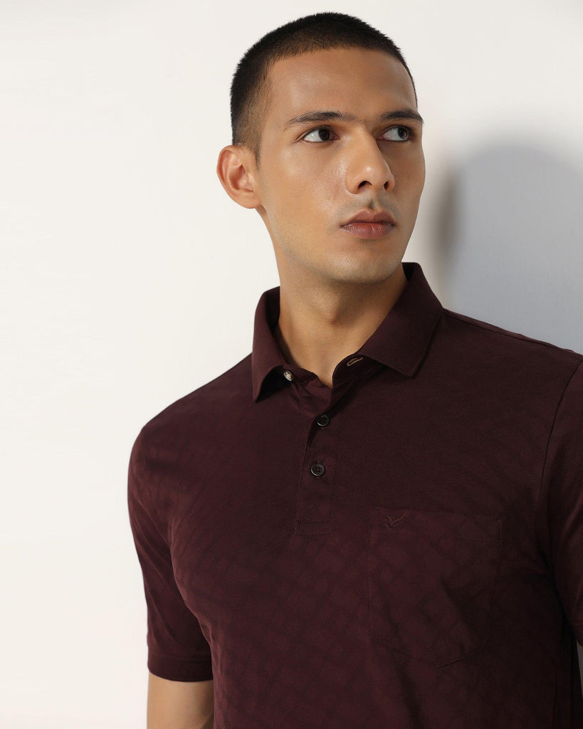 Polo Wine Structure T-Shirt - Hydra