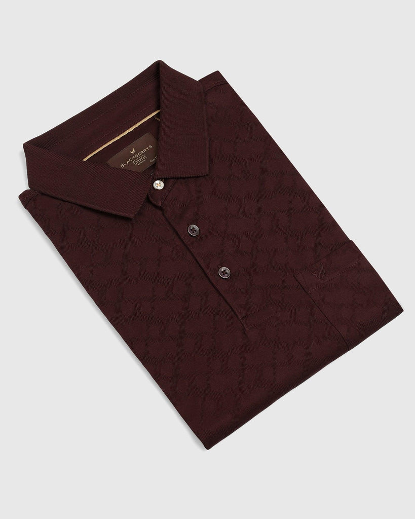 Polo Wine Structure T-Shirt - Hydra