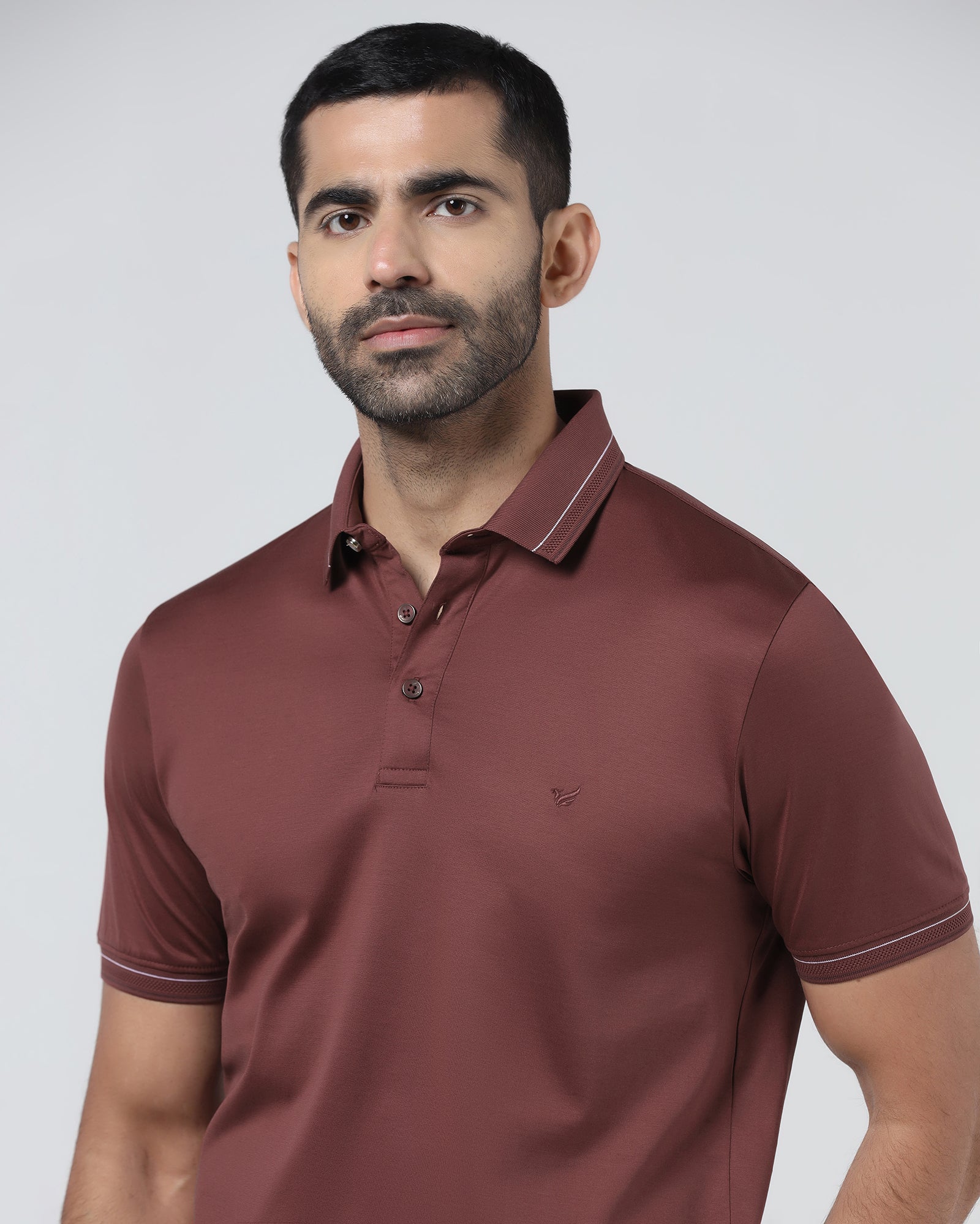 Port Wine Solid Polo - Ram