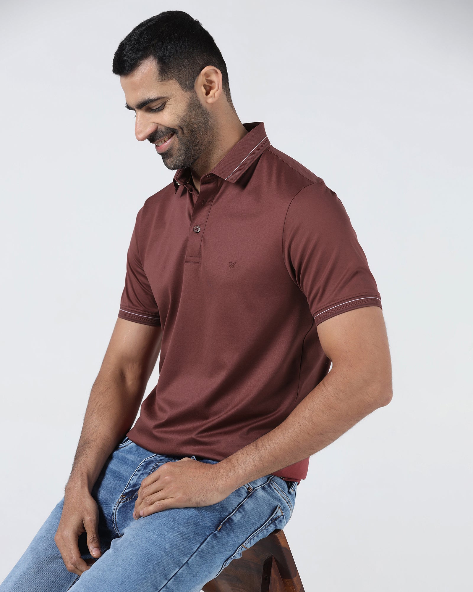 Port Wine Solid Polo - Ram