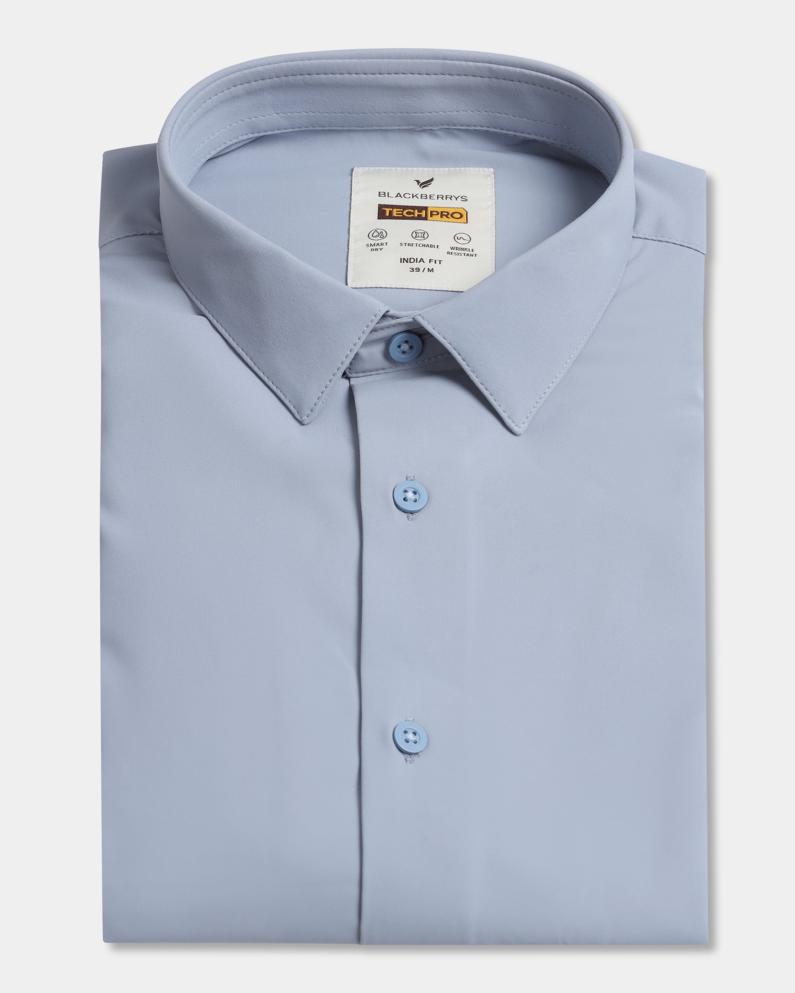 Powder Blue Techpro Solid Shirt - Shephard