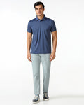 Powder Blue Textured Khakis - Cratuso