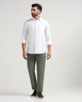 Straight B-90 Casual Olive Printed Khakis - Kris - Blackberrys