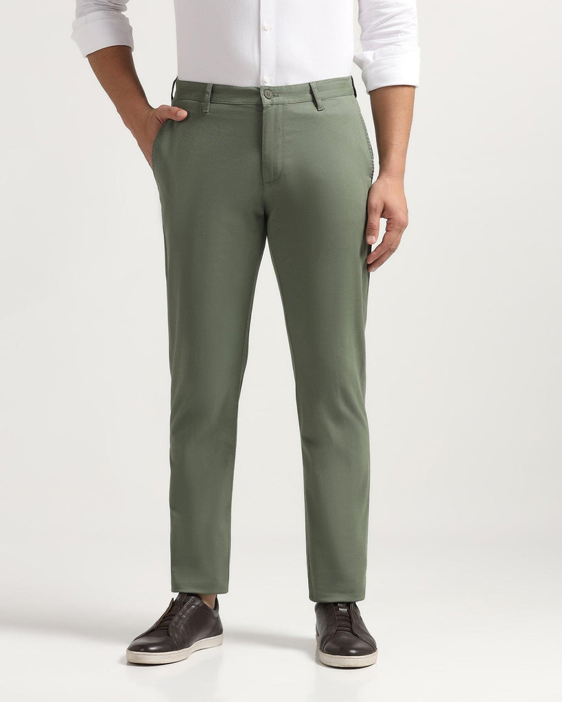 Slim Comfort B-95 Casual Olive Solid Khakis - Kris