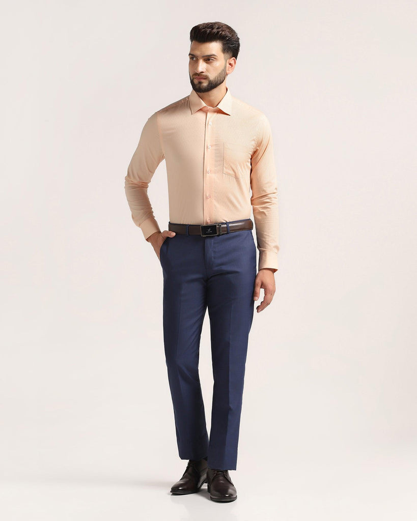 Formal Peach Printed Shirt - Ovians