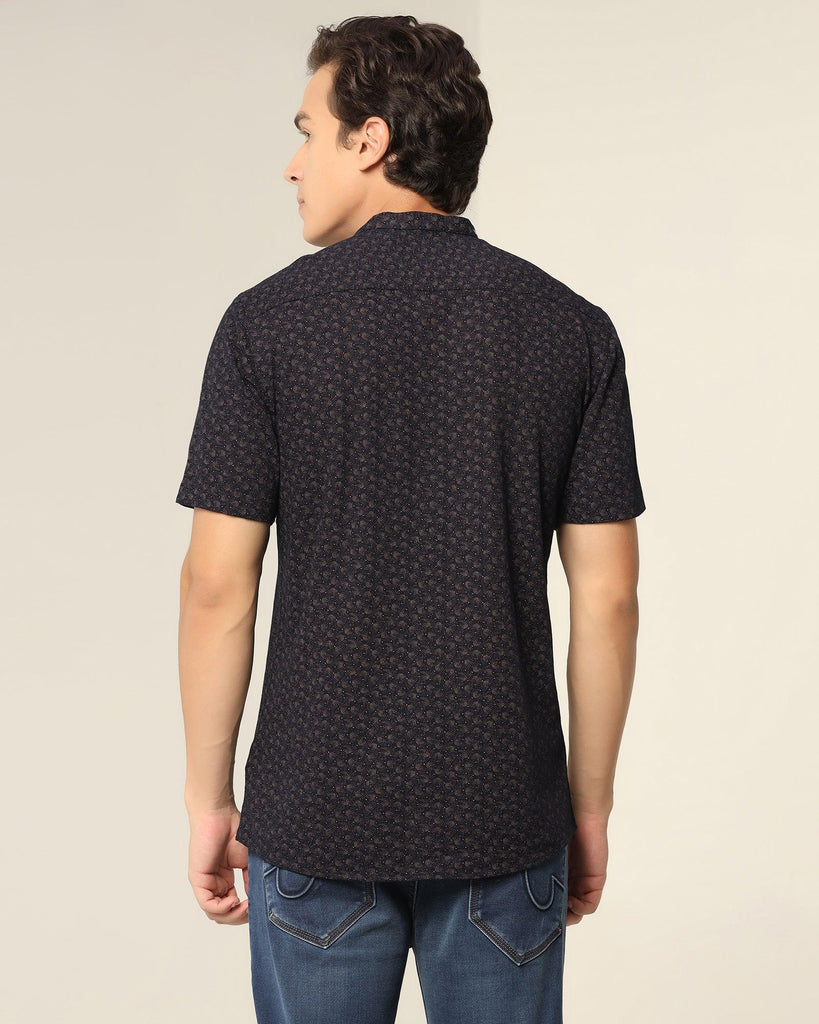 Formal Half Sleeve Rust Printed Shirt - Zinger