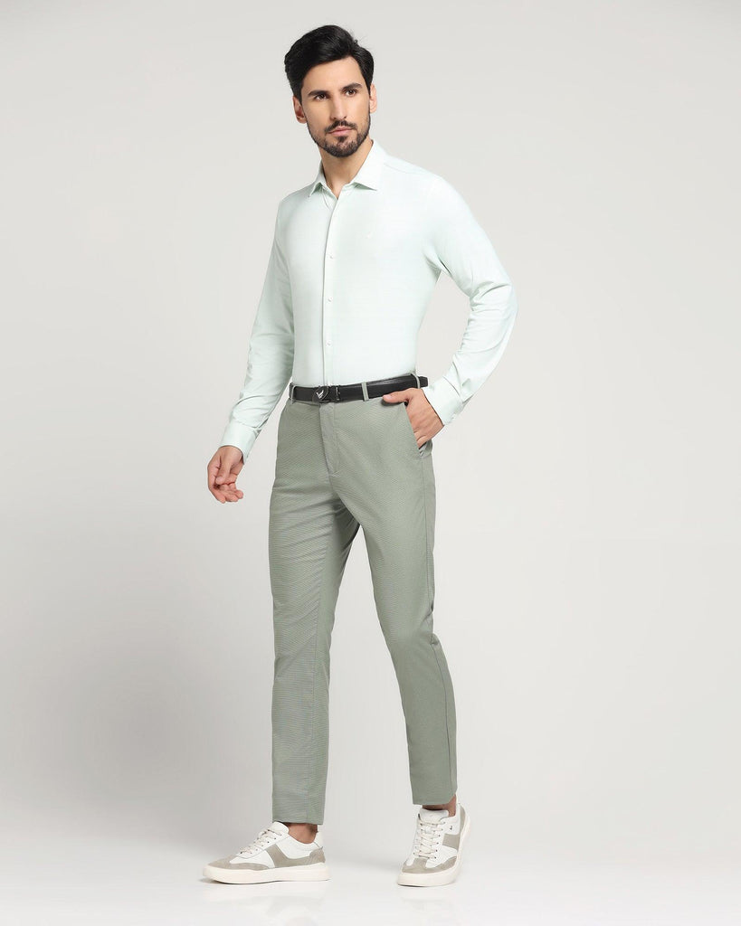 TechPro Slim Comfort Casual Green Printed Khakis - Steven