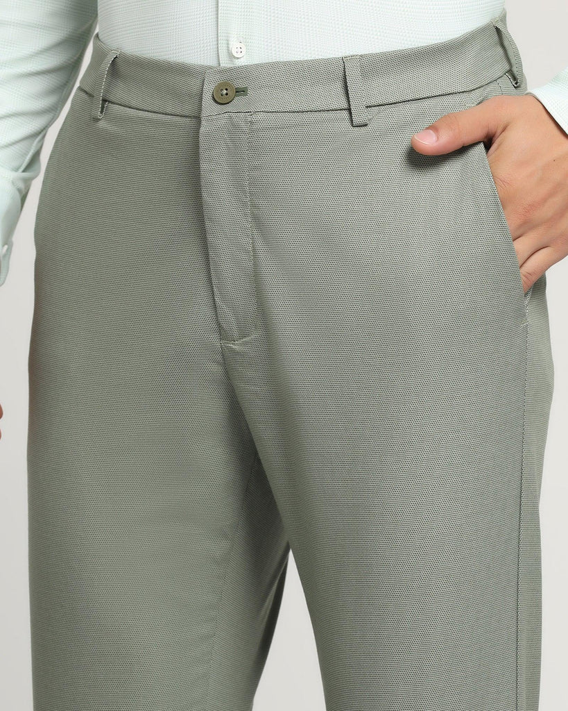 TechPro Slim Comfort Casual Green Printed Khakis - Steven