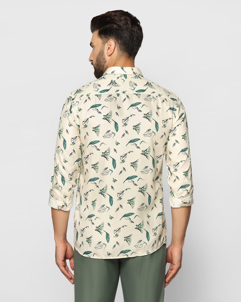 Casual Beige Printed Shirt - Falk