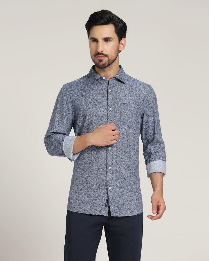 Casual Blue Printed Shirt - Colmar