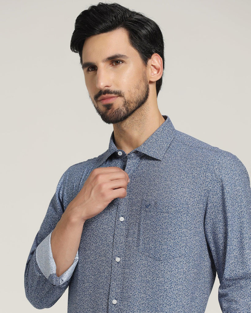 Casual Blue Printed Shirt - Colmar