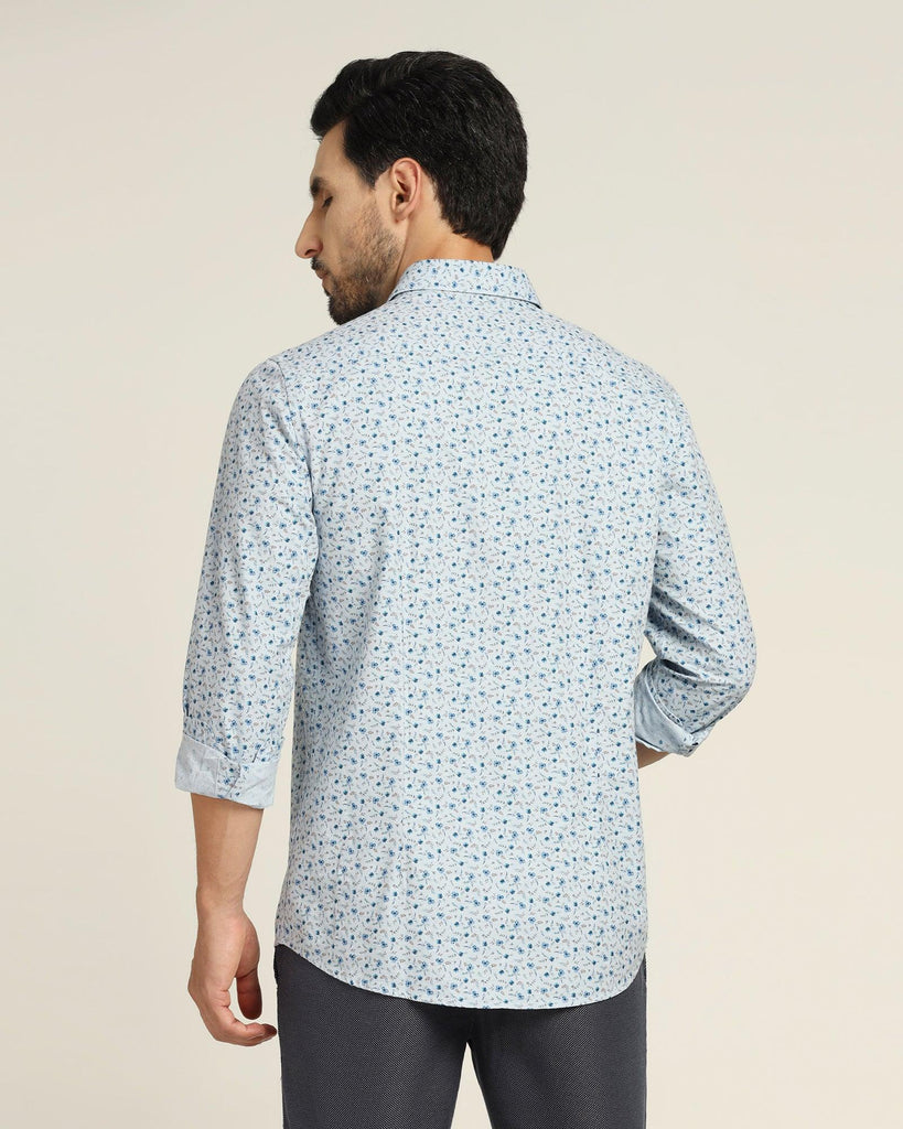 Casual Blue Printed Shirt - Jason