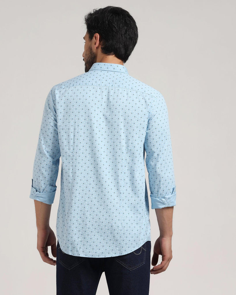 Casual Blue Printed Shirt - Venga