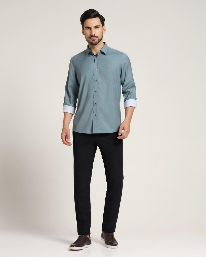 Casual Dark Green Printed Shirt - Bass