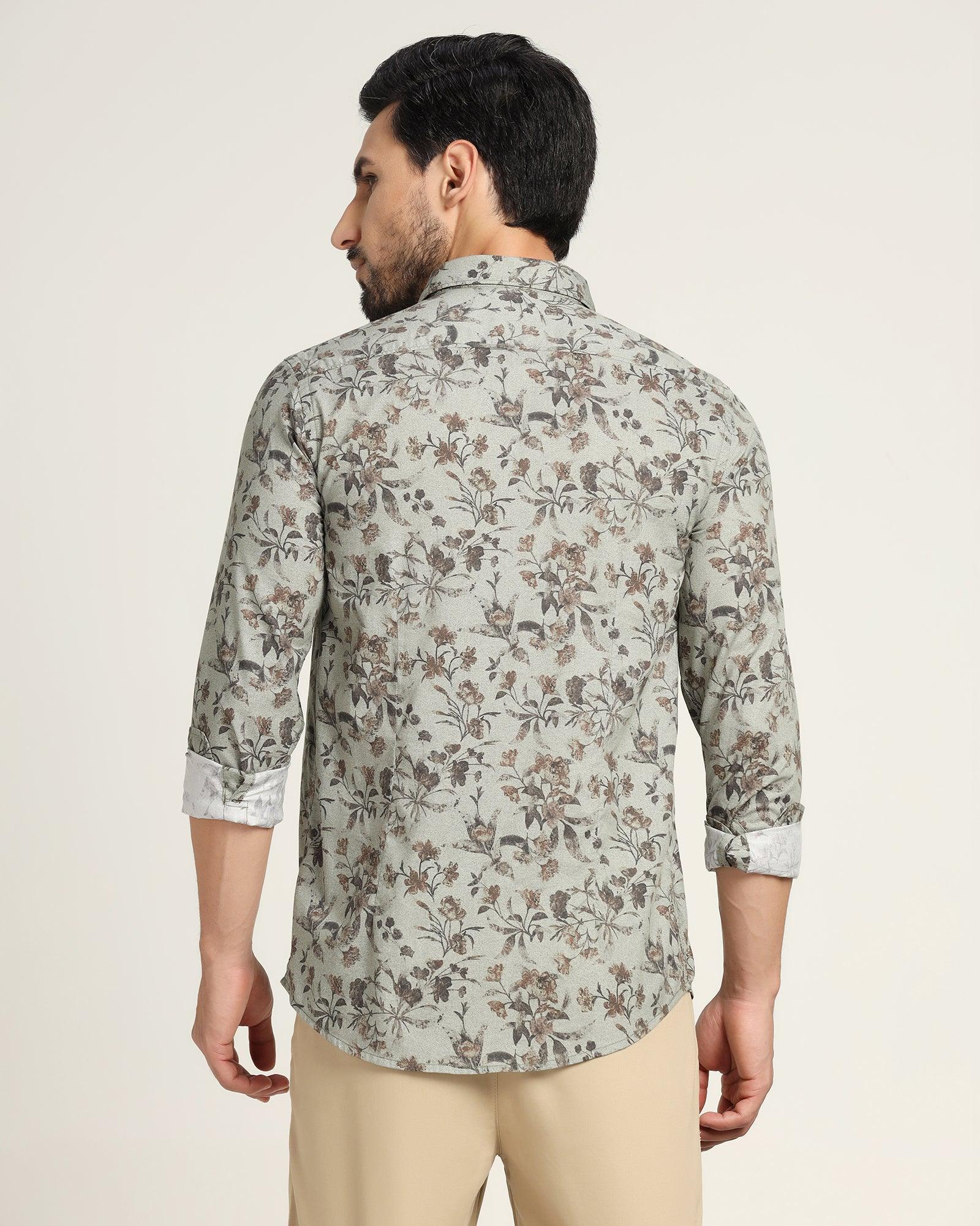 Men's Cotton Bottle Green Contemporary Bold Printed Shirt at Rs 1645.00, Goa