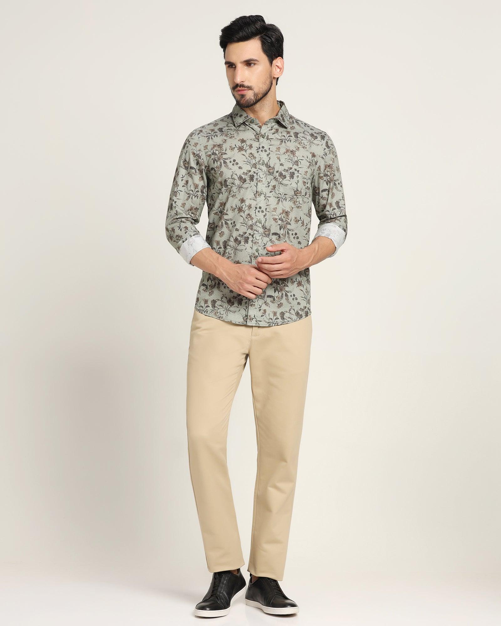 Men's Cotton Bottle Green Contemporary Bold Printed Shirt at Rs 1645.00, Goa