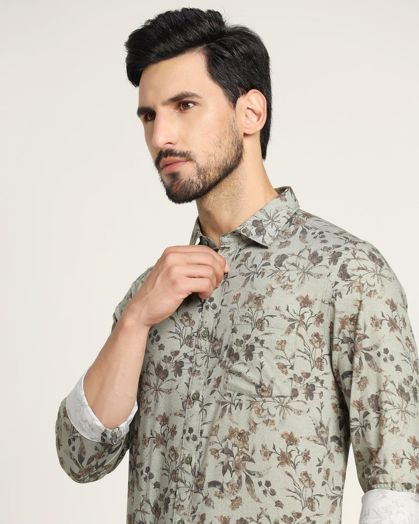 Casual Green Printed Shirt - Bay