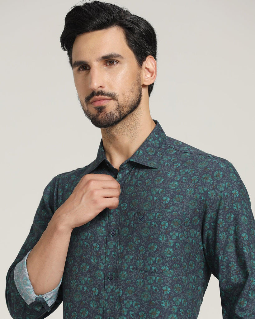 Casual Green Printed Shirt - Skye