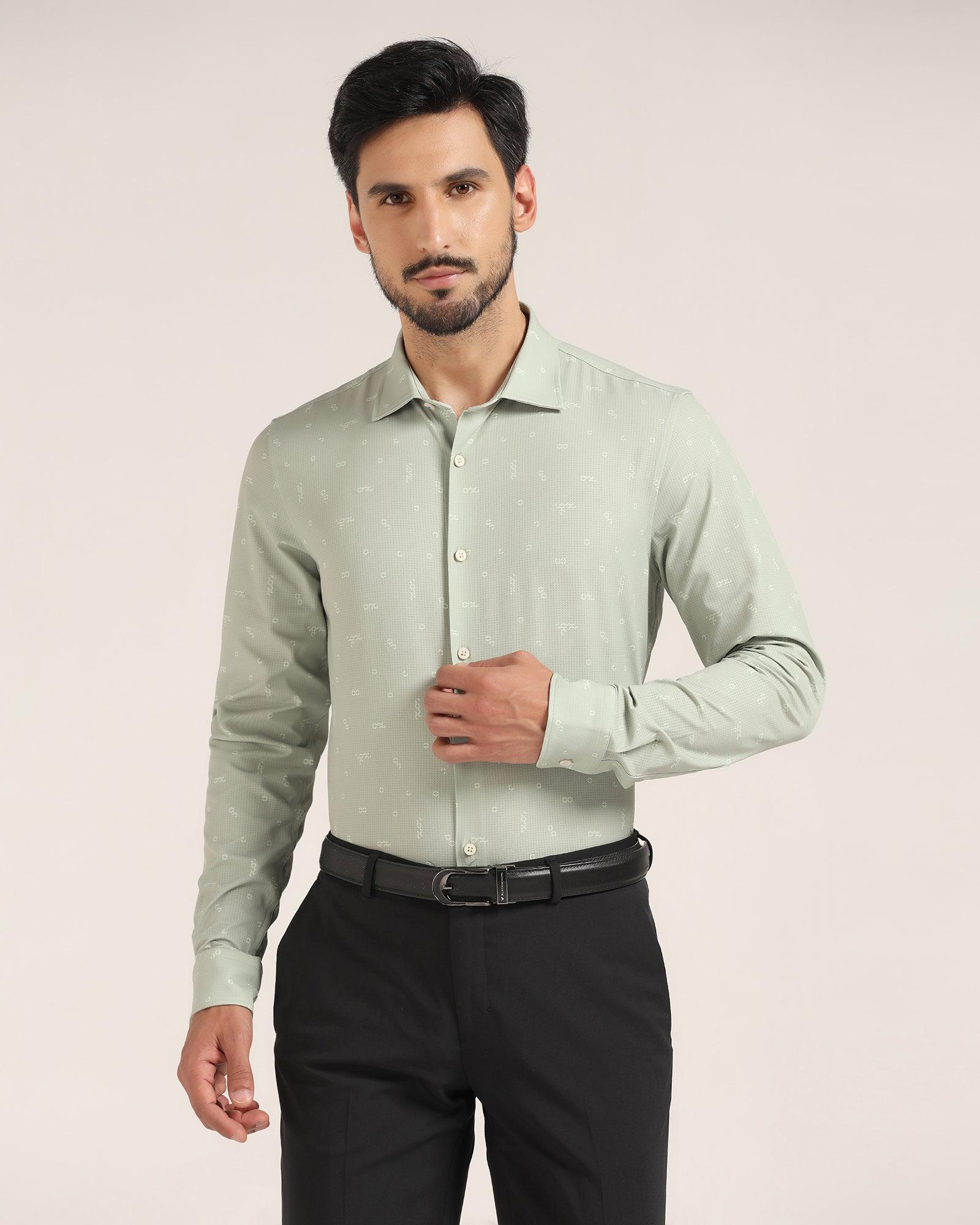 TechPro Casual Green Printed Shirt - Tobias - Blackberrys