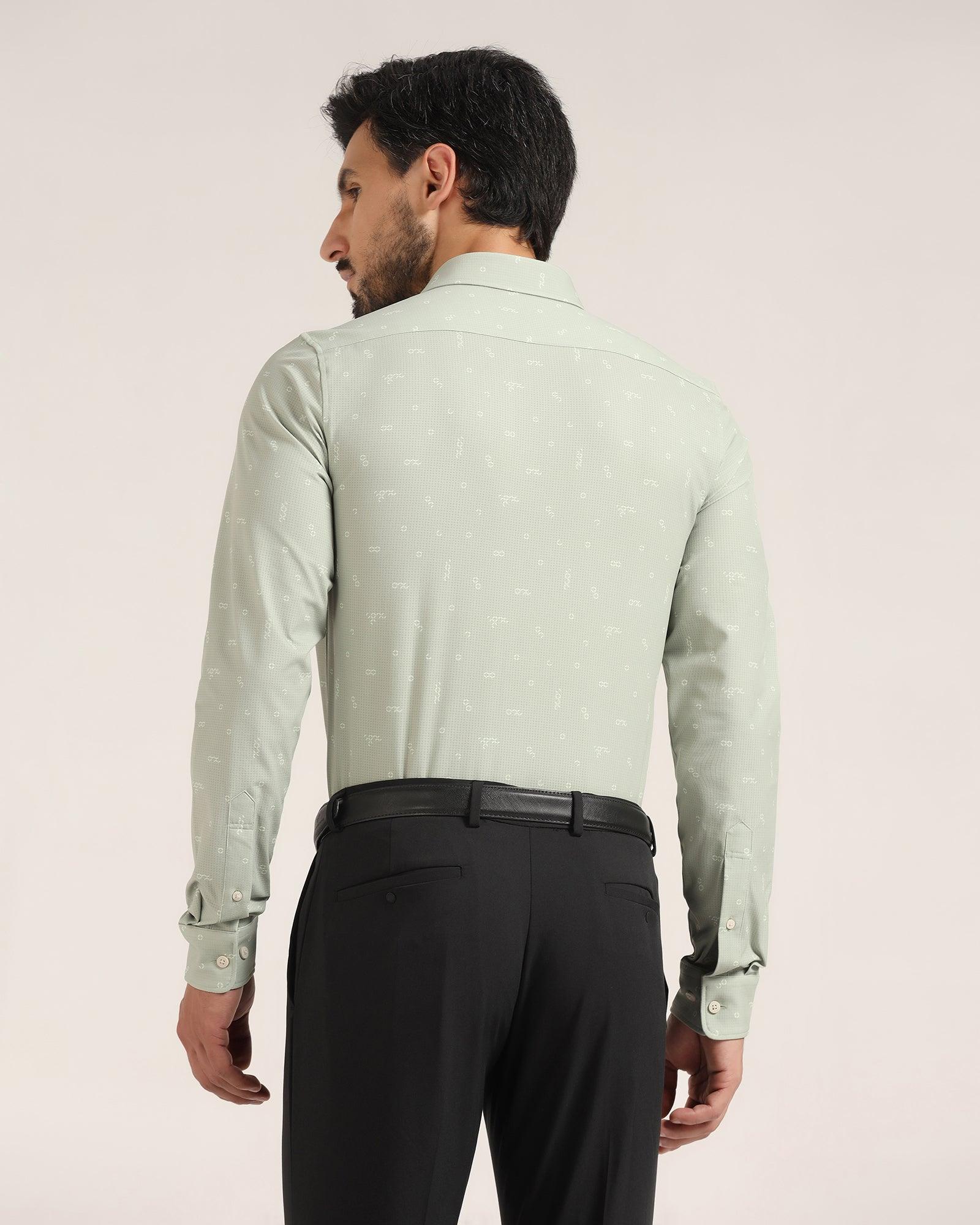 TechPro Casual Green Printed Shirt - Tobias - Blackberrys