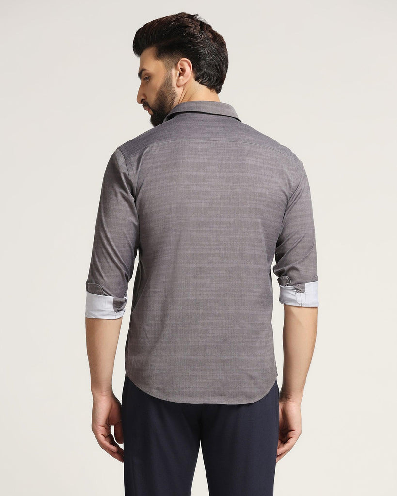 Casual Grey Printed Shirt - Burn