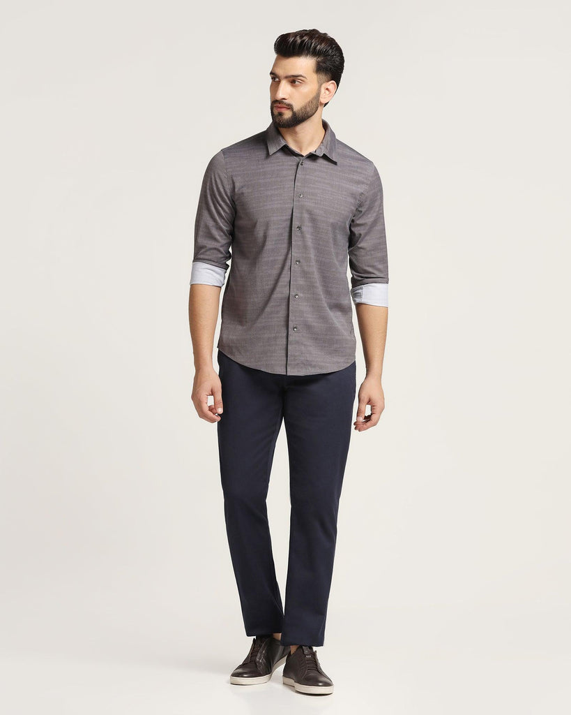 Casual Grey Printed Shirt - Burn