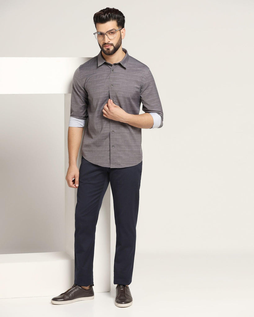 Casual Grey Printed Shirt - Burn