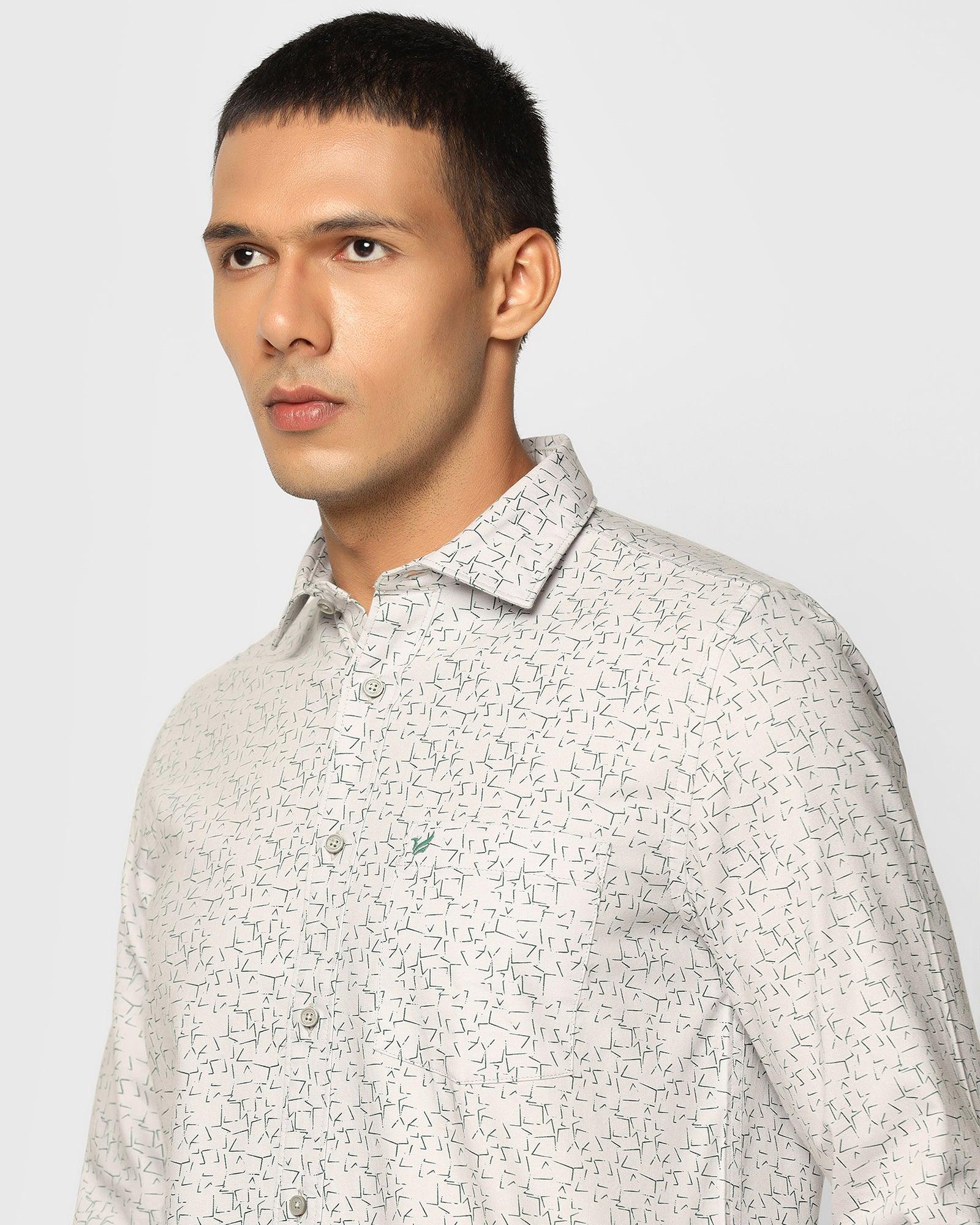 Casual Grey Printed Shirt - Jaxson