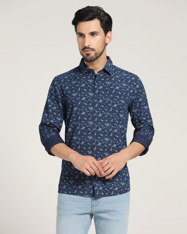 Casual Indigo Printed Shirt - Cos