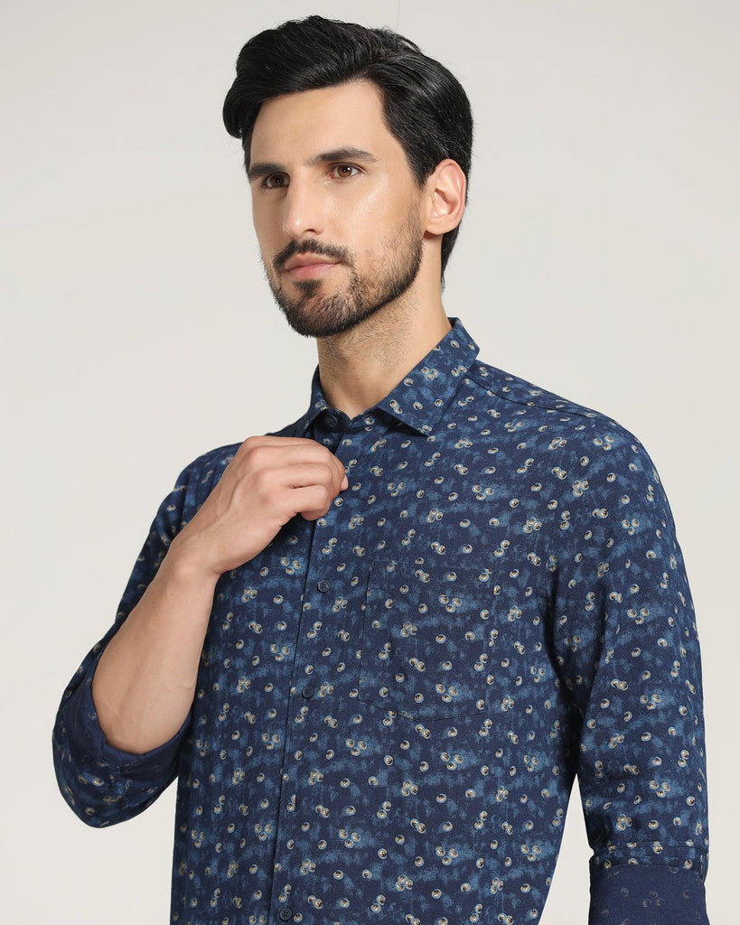 Casual Indigo Printed Shirt - Cos