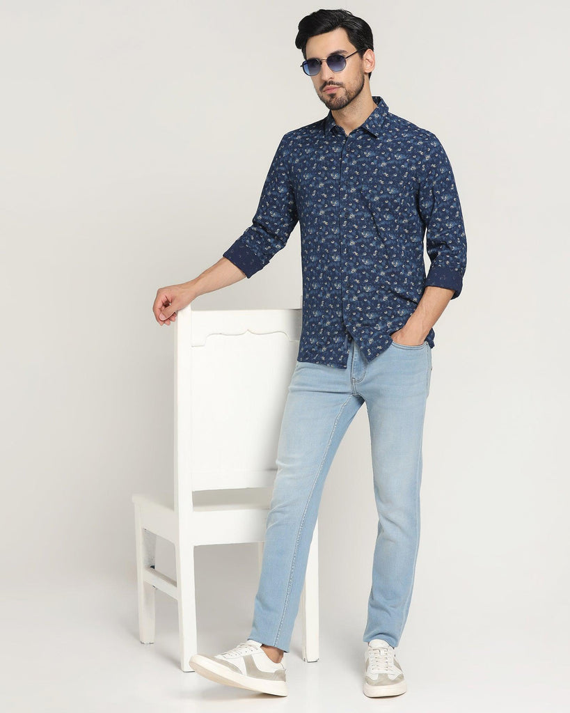 Casual Indigo Printed Shirt - Cos