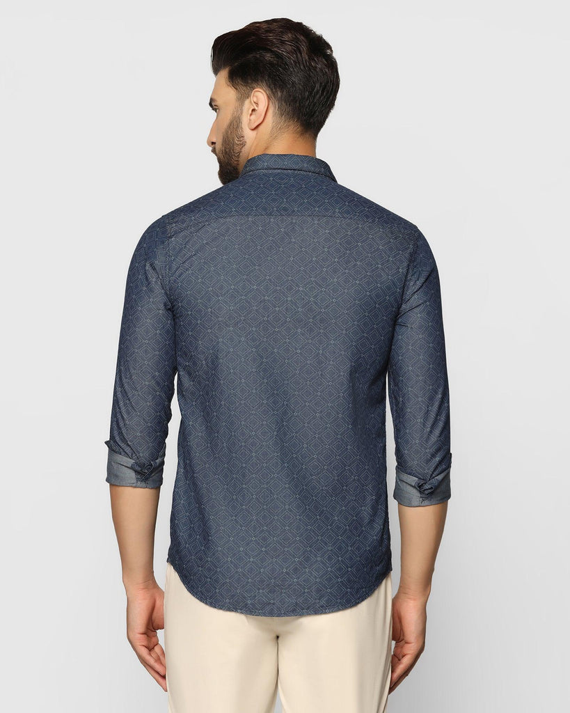 Casual Indigo Printed Shirt - Gio