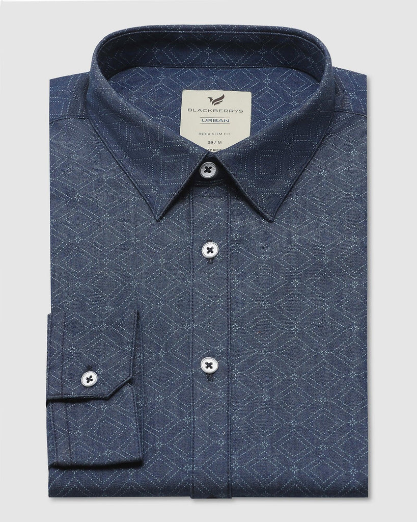 Casual Indigo Printed Shirt - Gio