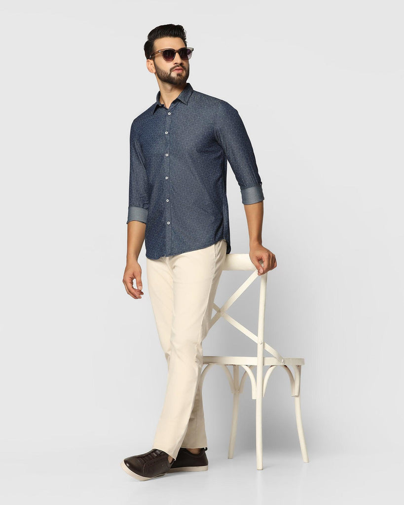 Casual Indigo Printed Shirt - Gio