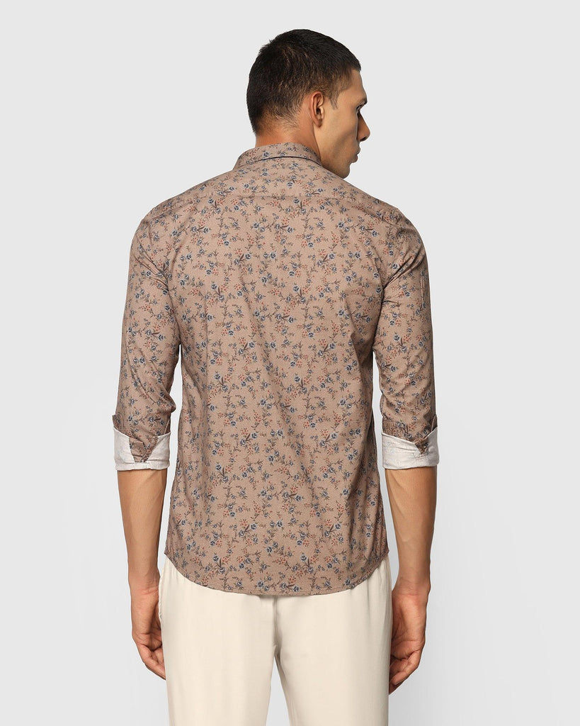 Casual Khaki Printed Shirt - Ivy