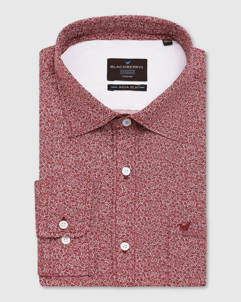 Casual Maroon Printed Shirt - Colmar