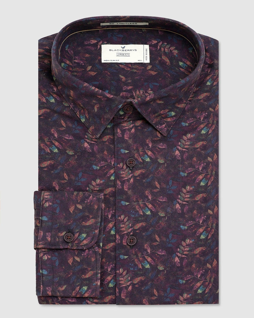 Casual Maroon Printed Shirt - Nel