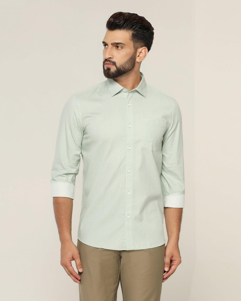 Casual Mint Printed Shirt - Allun