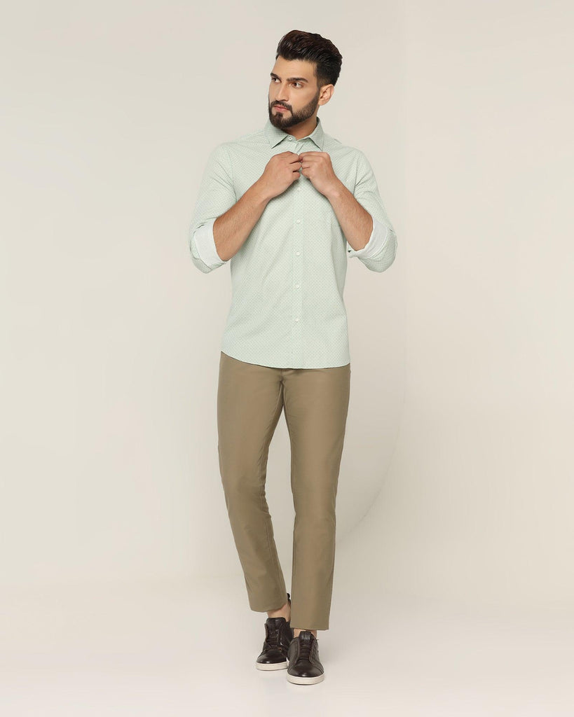 Casual Mint Printed Shirt - Allun