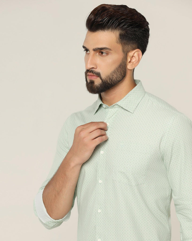 Casual Mint Printed Shirt - Allun