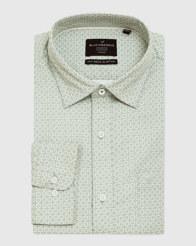 Casual Mint Printed Shirt - Allun