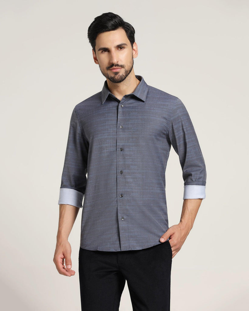 Casual Navy Printed Shirt - Burn